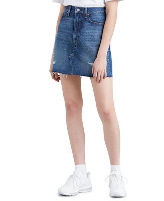 Iconic Cotton Denim Mini Skirt | Macys (US)