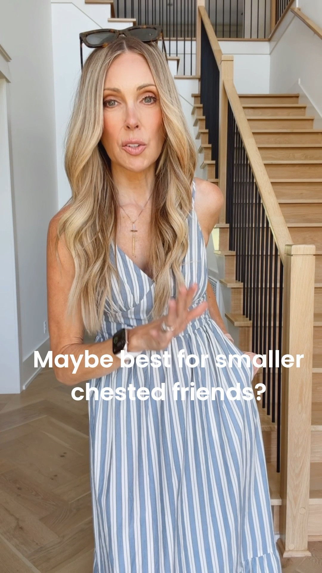 If you have a larger chest, I may pass on this but it's super cute and tailored well. Perhaps best for smaller chested friends but a perfect summer dress inspired by coastal style. I'm wearing an XS and had to adjust the top so my chest didn't spill out. 

#LTKOver40 #LTKMothersDay #LTKmomlife