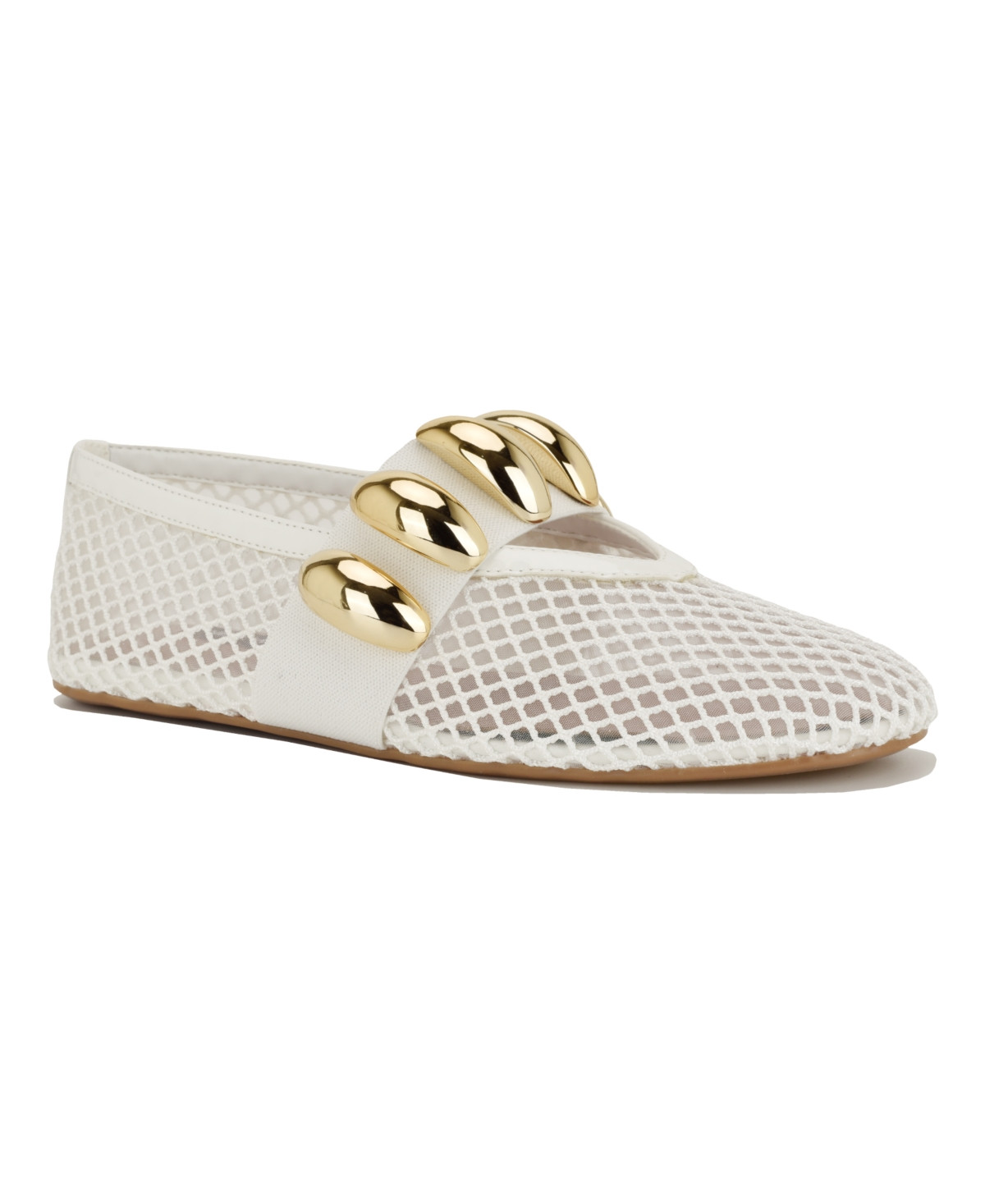 Nine West Women's Dorra Mesh Ornamented Dress Flats - Snow White | Macy's