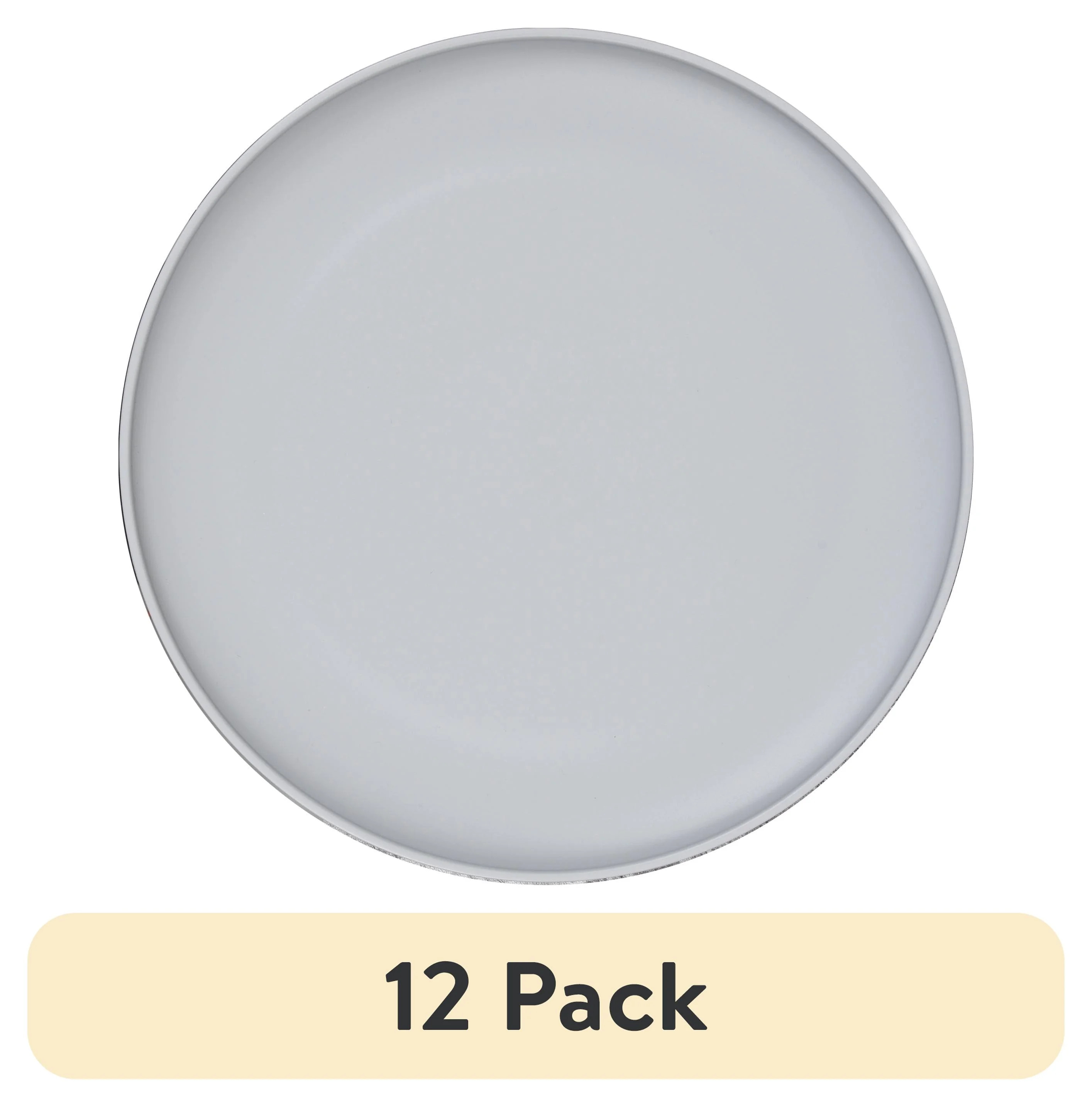(12 pack) Mainstays 10.5" Round Plastic Plate, Gray - Walmart.com | Walmart (US)