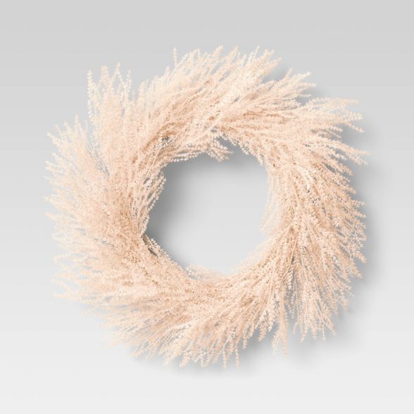 Fluffy Pink Wreath - Threshold&#8482; | Target
