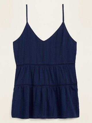 Tiered Dobby Smocked-Back Cami for Women | Old Navy (US)