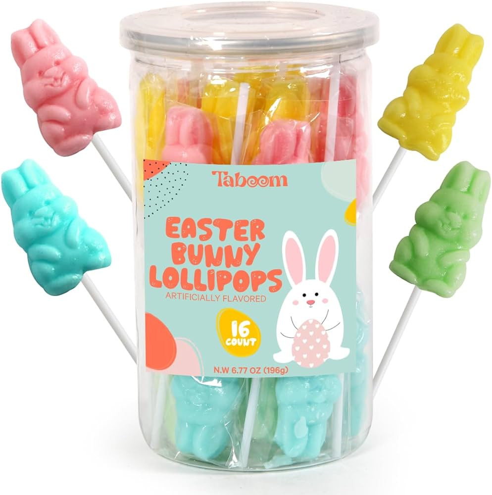 Easter Bunny Lollipops in Bulk for School and Party Favor Bag Fillers and Great for Kids Easter B... | Amazon (US)