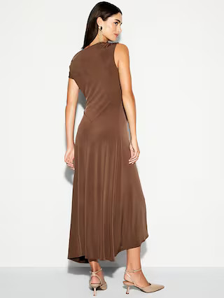 The Occasion by Old Navy Twist-Front Jersey Midi Dress | Old Navy (US)