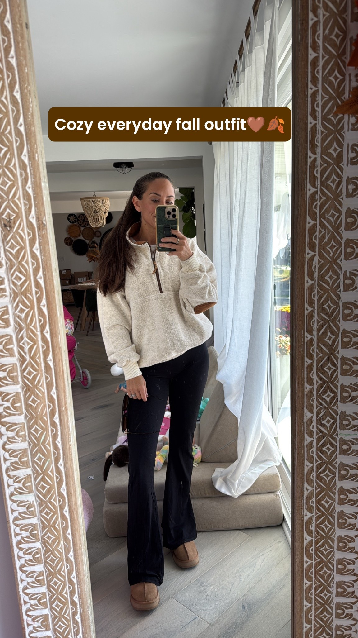 Cozy everyday fall outfit | sahm outfit | stay at home mom outfit | comfy fall outfit | Half-zip pullover fall outfit 

I’m 5’3” and these leggings make my legs look so long! Also wearing Uggs size 4 in big kids’ Tazz slip-ons. (I’m normally a size 6 in women’s! Cheaper + they fit just the same!) 

#LTKFindsUnder100 #LTKStyleTip #LTKSeasonal