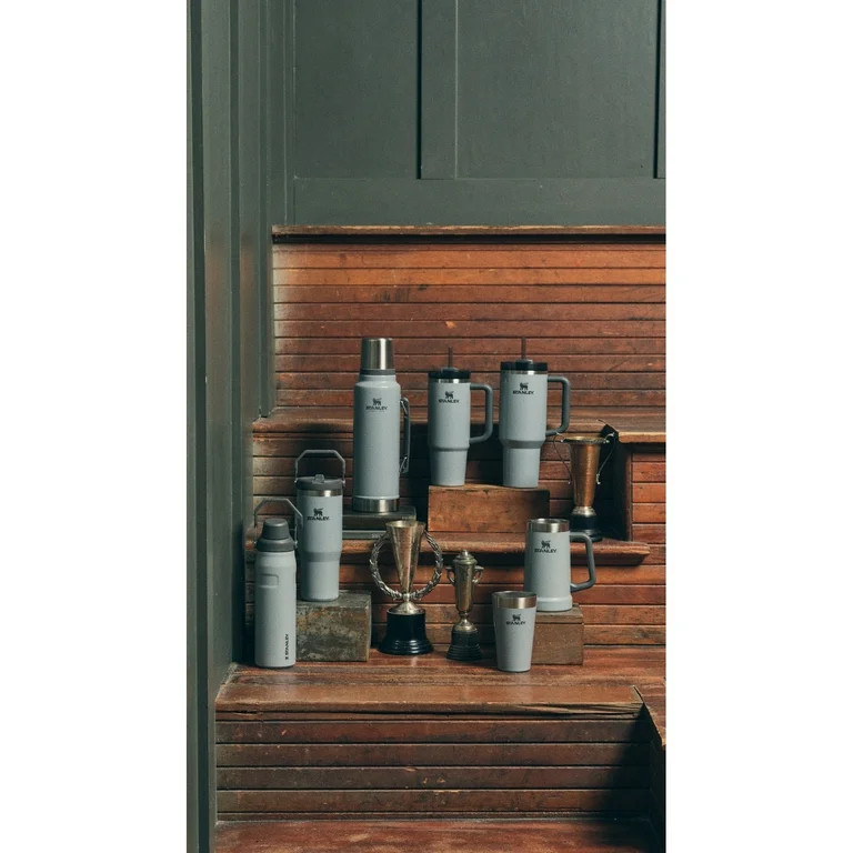 Stanley Quencher Flowstate 40oz Hammertone Silver Stainless Steel Tumbler | Walmart (US)