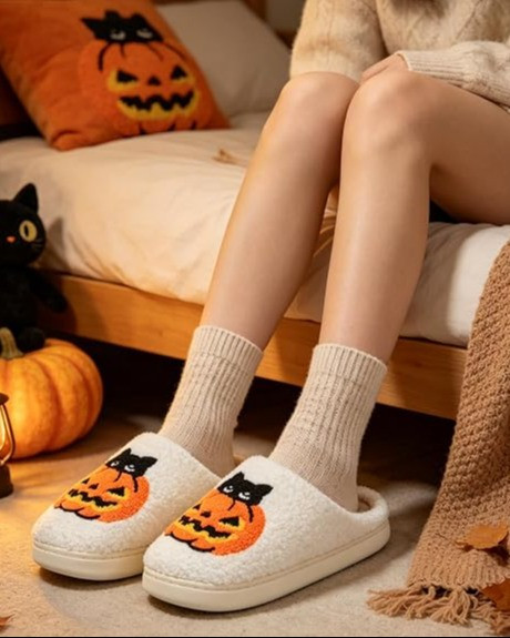 Okay these Halloween slippers are way too cute 👻🎃 Cozy, soft, and perfect for adding a little spooky season fun to your everyday home look. Such an easy Amazon find for fall mornings, movie nights, and lazy weekends.

#AmazonFinds #HalloweenSlippers #SpookySeason #CozyHome #FallFinds #AmazonHalloween #CuteSlippers #CozyFootwear #HalloweenGiftIdeas #FallFavorites #HomebodyStyle #SpookyCute 

 #LTKSeasonal #LTKU #LTKSaleAlert