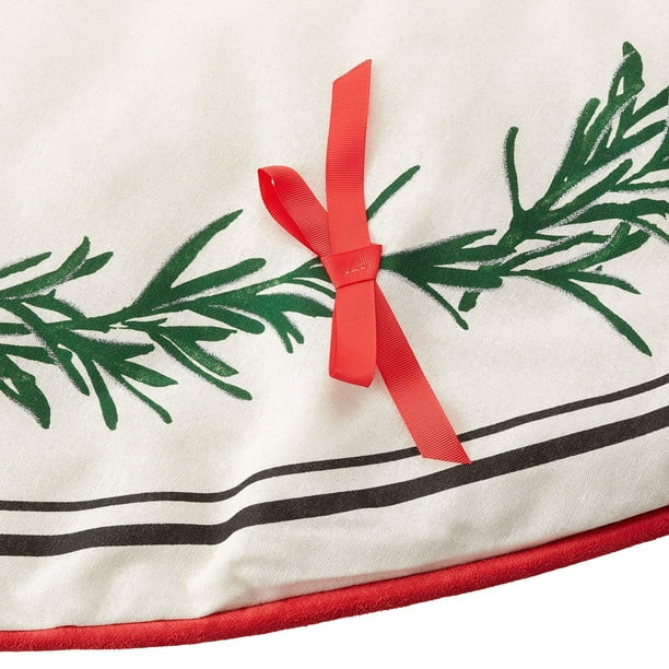 Holiday Time Tree Skirt, Green Garland, White - Walmart.com | Walmart (US)