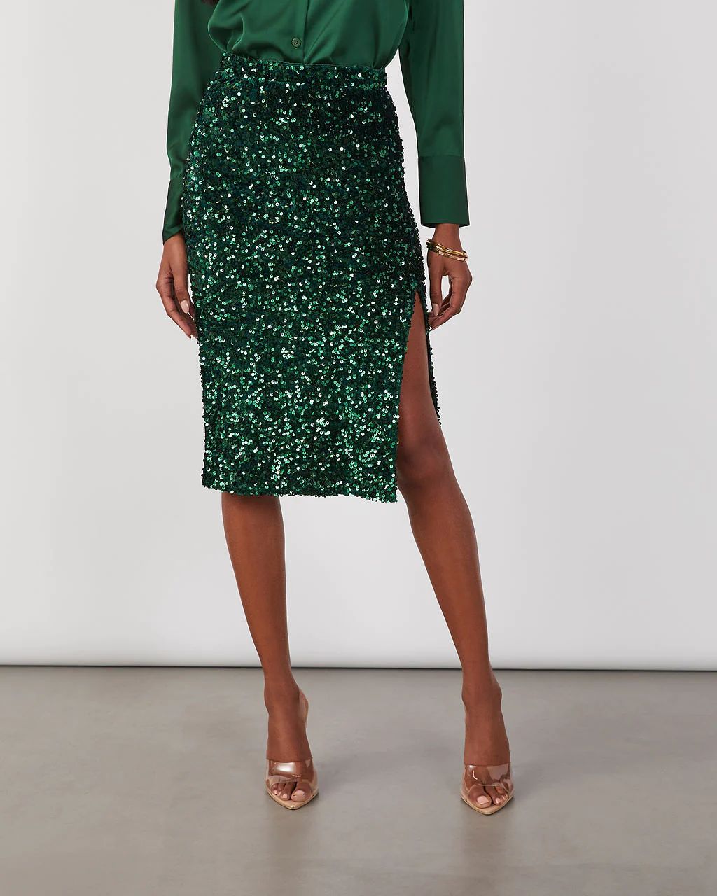 Macie Sequin Midi Skirt | VICI Collection