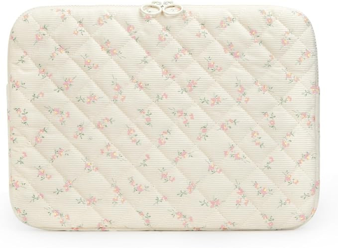 Puffy Laptop Sleeve 13 Inch Cute Quilted Laptop Protective Case Padded Floral Computer Sleeve for... | Amazon (US)