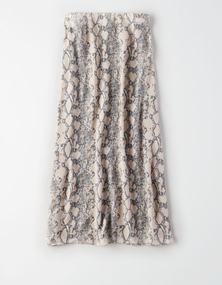 AE Snake Print Midi Skirt | American Eagle Outfitters (US & CA)