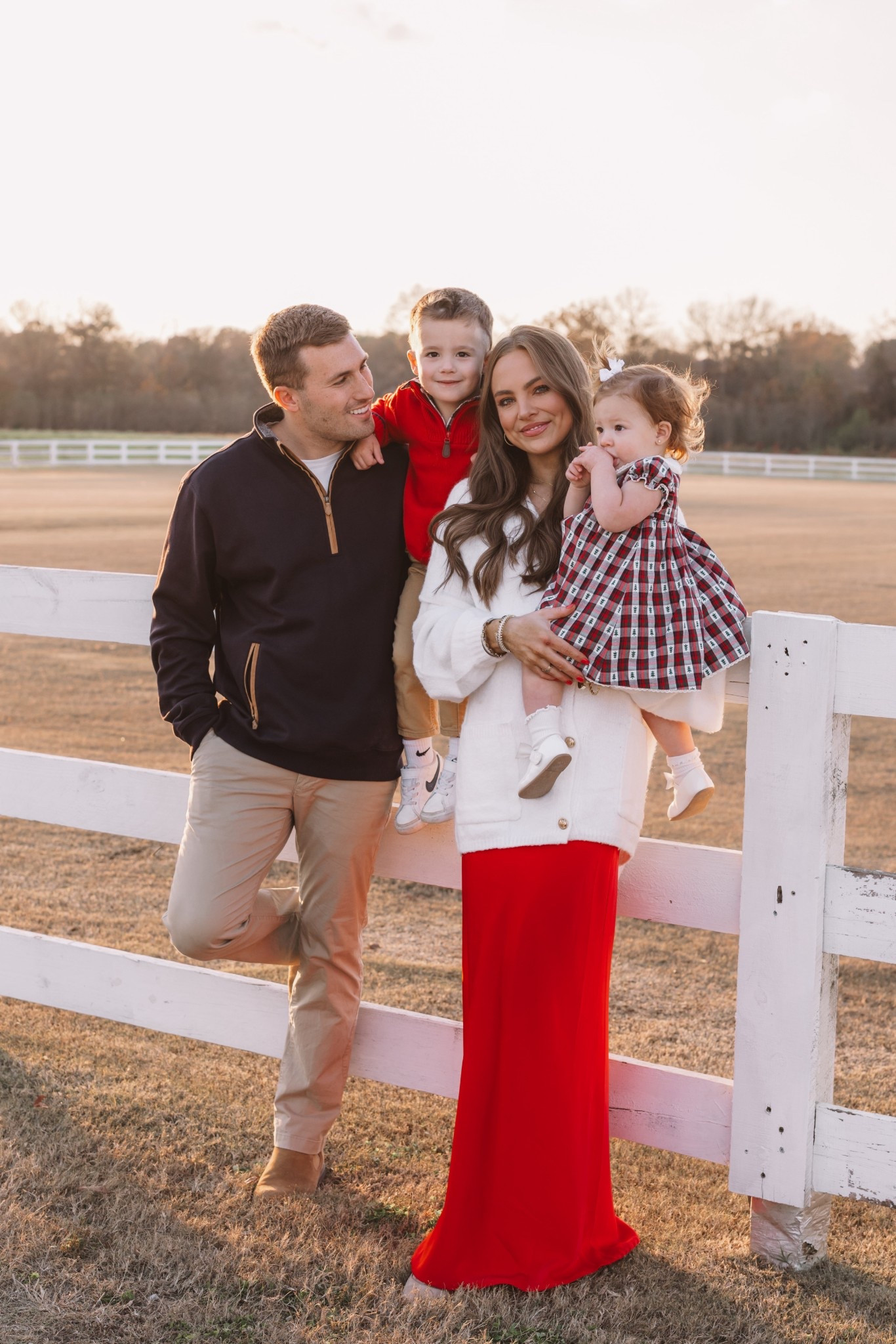 Christmas photos outfit 
Family photoshoot Christmas cards
Church Christmas Eve outfit 
Red maxi skirt satin
Cute kids Christmas outfits 