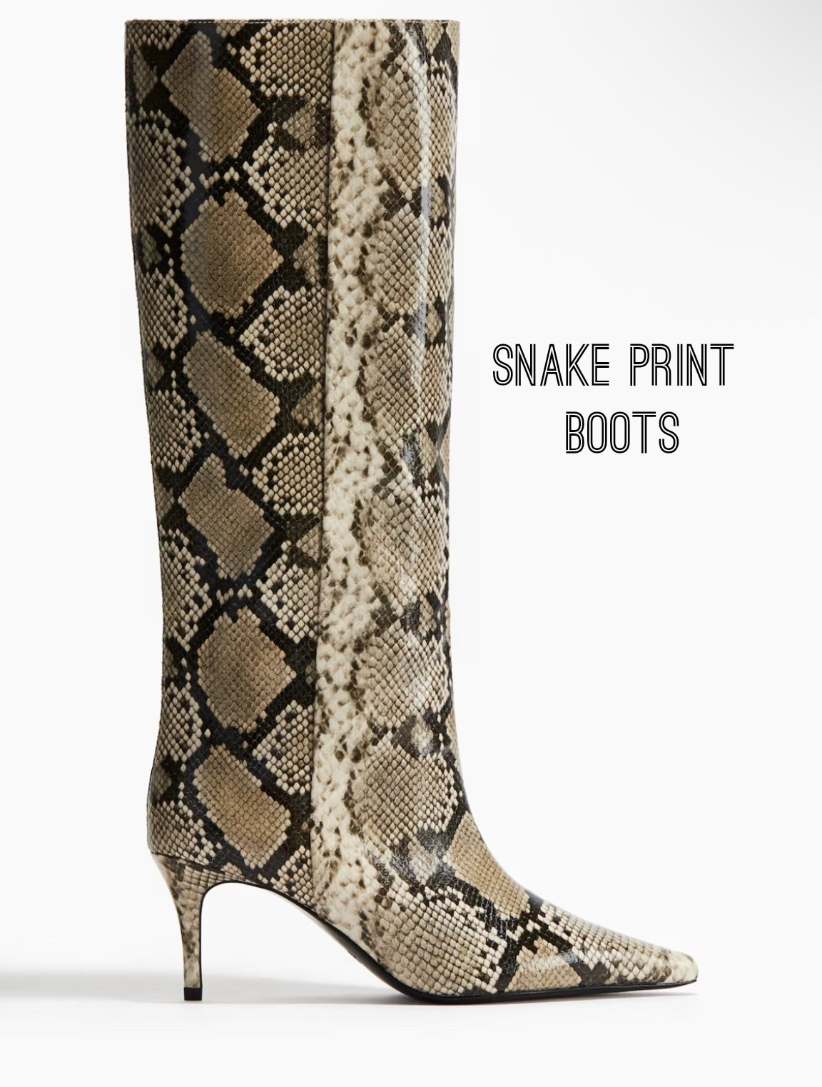 Snake print boots #highboots 