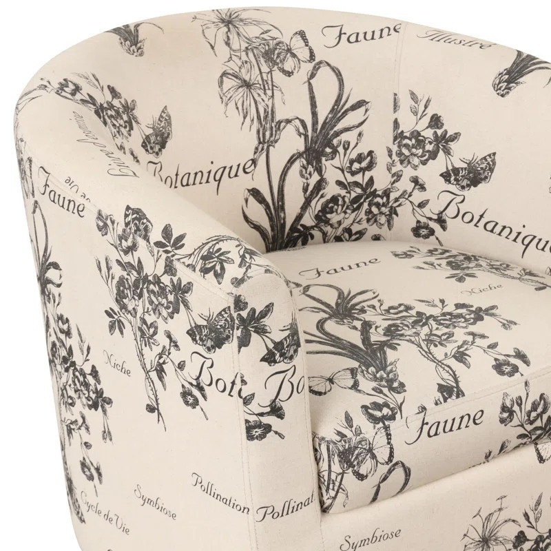 Pamplona 26" W Modern Stylish Soft and Breathable Upholstered Barrel Chair and Ottoman | Wayfair North America