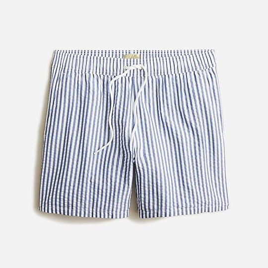 6" swim trunk in seersucker | J. Crew US