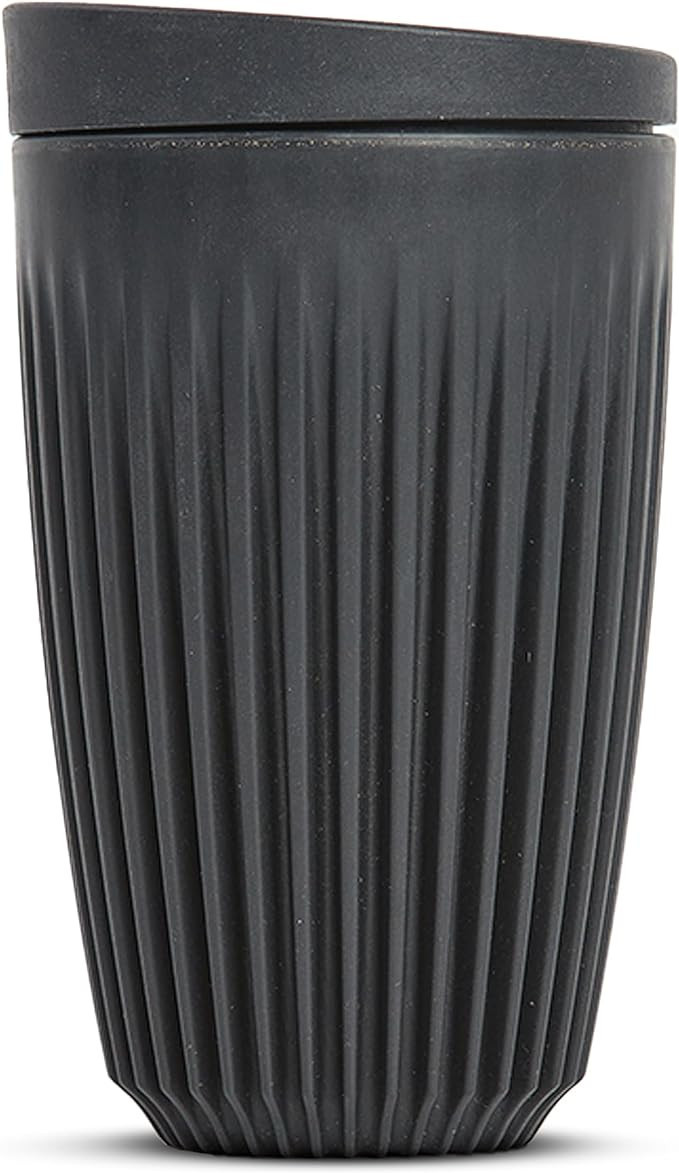 HUSKEE Coffee Cups with Lids - Reusable Coffee Cup with Unique Fins for Espresso, Cappuccino, Ame... | Amazon (US)