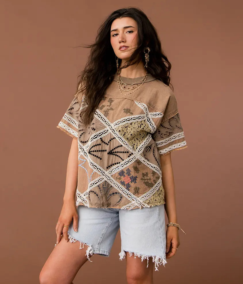 Washed Crochet Top | Buckle