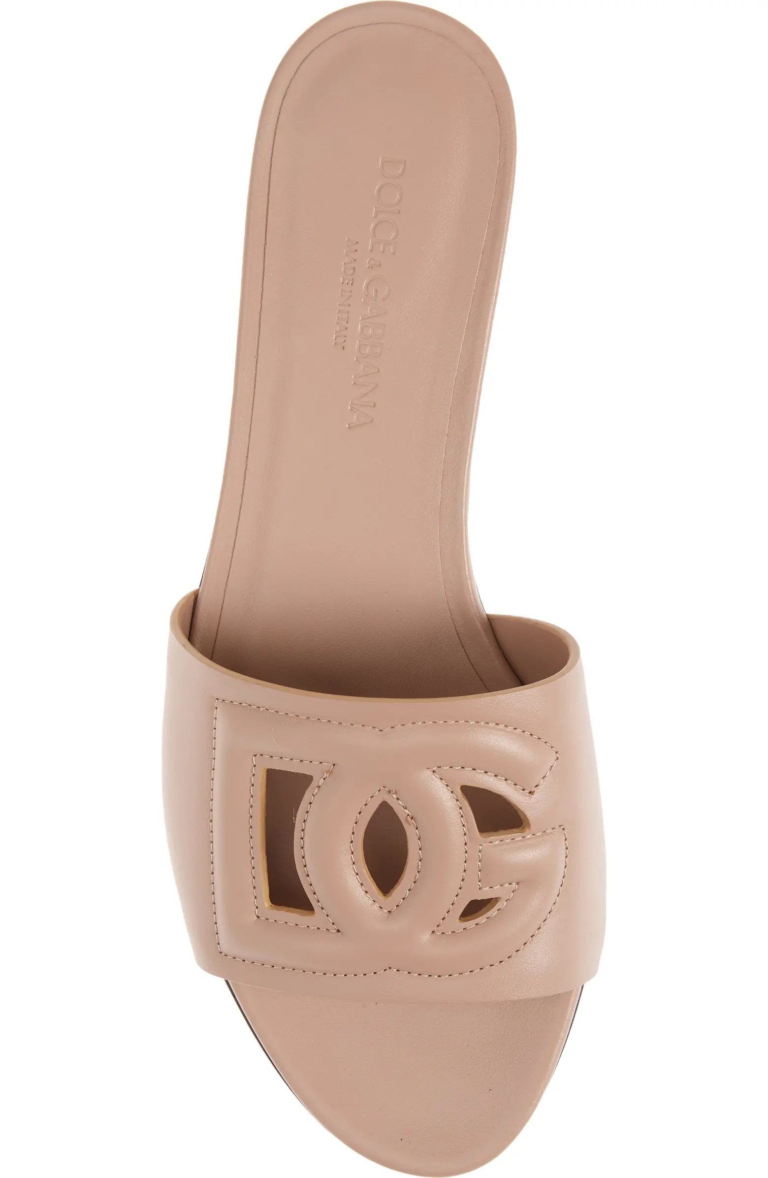 Dolce&Gabbana Bianca Interlock Slide Sandal (Women) | Nordstrom | Nordstrom