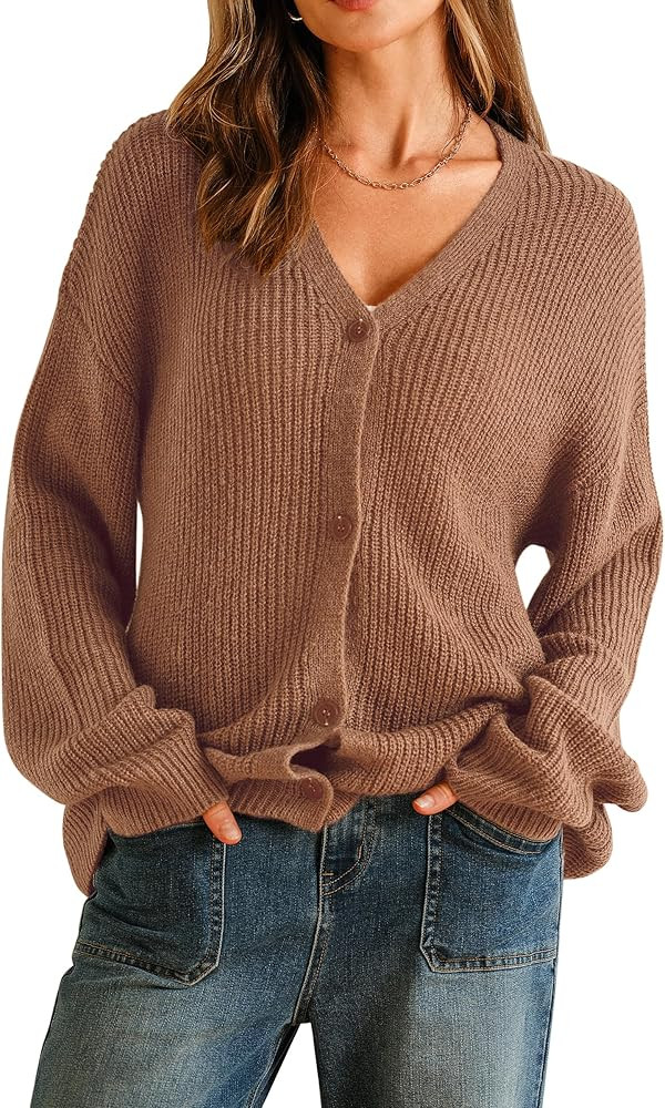 Arach&Cloz Women's Mohair Wool Blend Fall Chunky Business Cardigan Sweaters 2025 | Amazon (US)