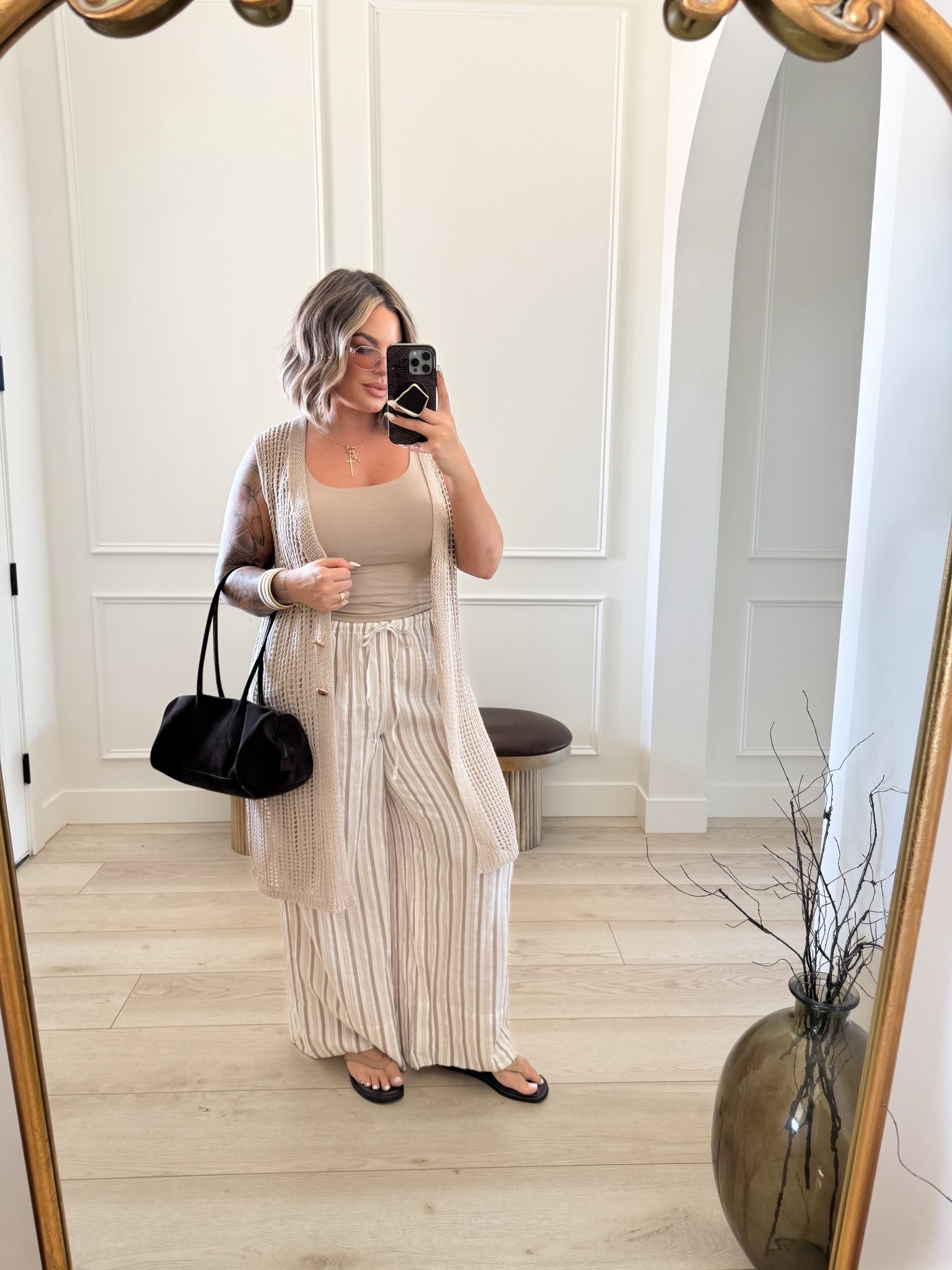 Tank M
Pants L reg ( so comfy and breathable material) 
Cover up xl 
#aerie #oldnavy #target 

#LTKootd #LTKMidsize