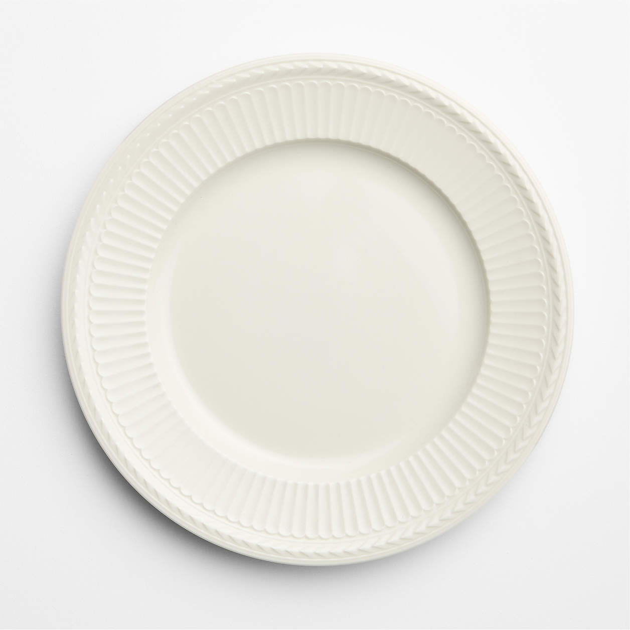 Cotswold Cream Porcelain Dinner Plate | Crate & Barrel | Crate & Barrel
