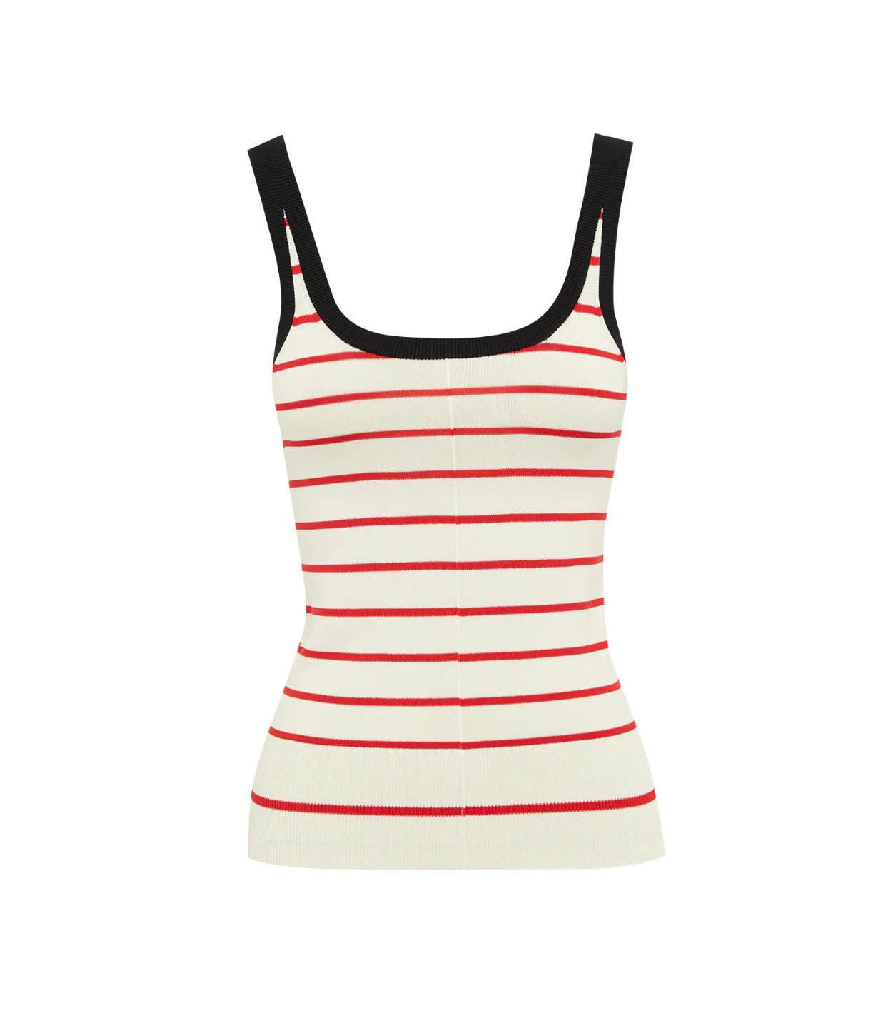 The Nessa Tank Top in Apple Red and Brule Stripe | Mode Sportif