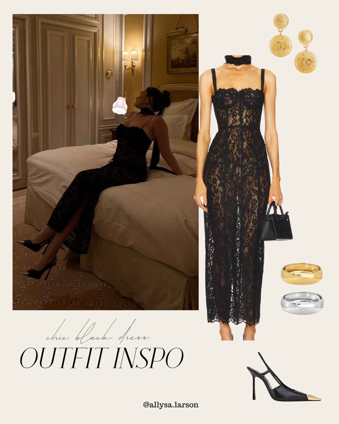 Chic black maxi dress outfit styled with gold accessories - perfect for a night out!

#LTKFindsUnder100 #LTKSeasonal