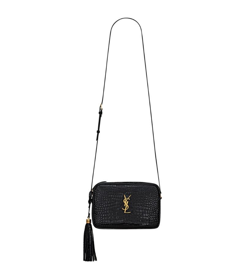 Saint Laurent Croc-Embossed Lou Camera Bag | Harrods
