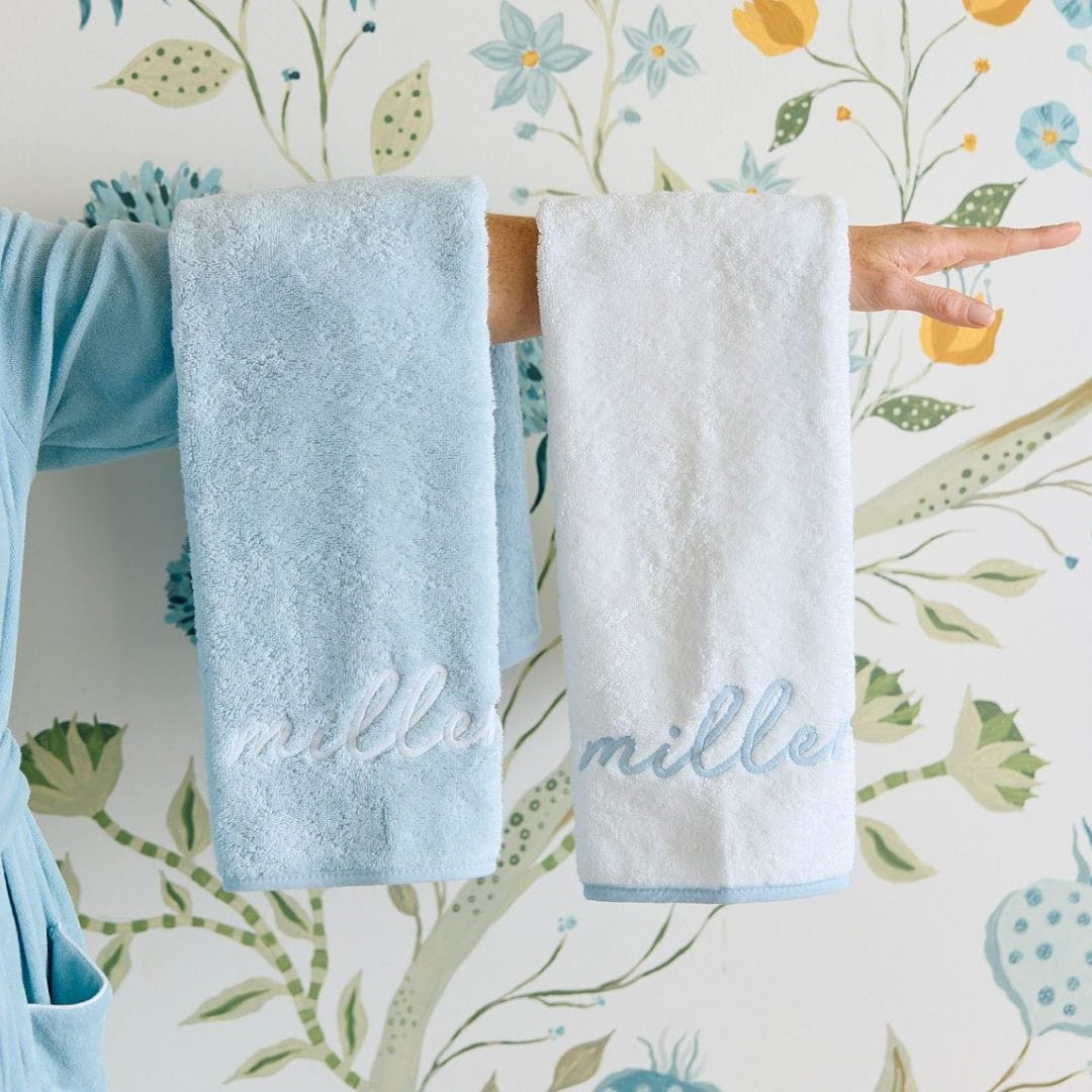 Monogrammed Plush Luxury Hand Towels | Weezie | Weezie Towels