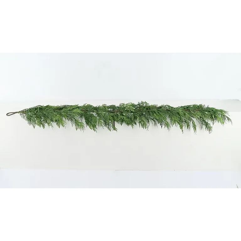 Guvpev Indoor/Outdoor (non powered) 6-ft Artificial Cypress Christmas Garland | Walmart (US)