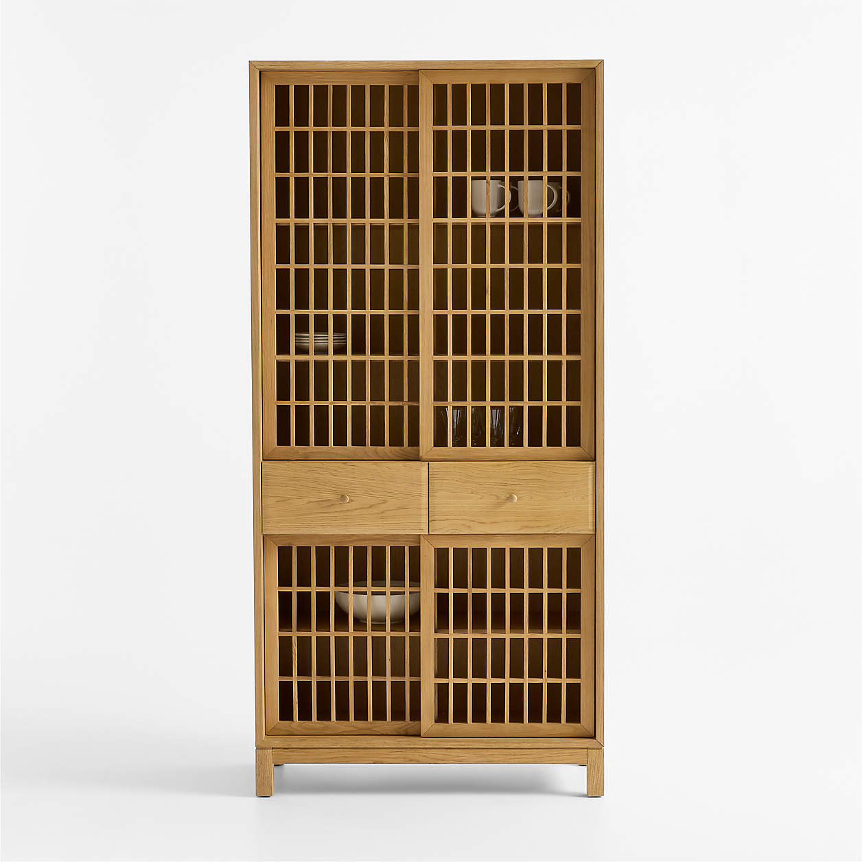 Lismore 40" Sliding Door Storage Cabinet | Crate & Barrel | Crate & Barrel