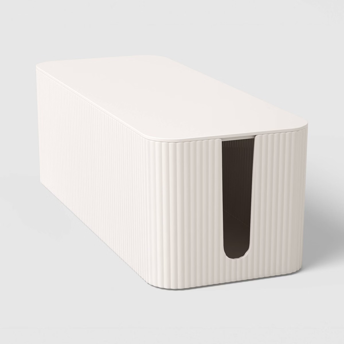 Ribbed Cable Management Box Cream - Threshold™ | Target