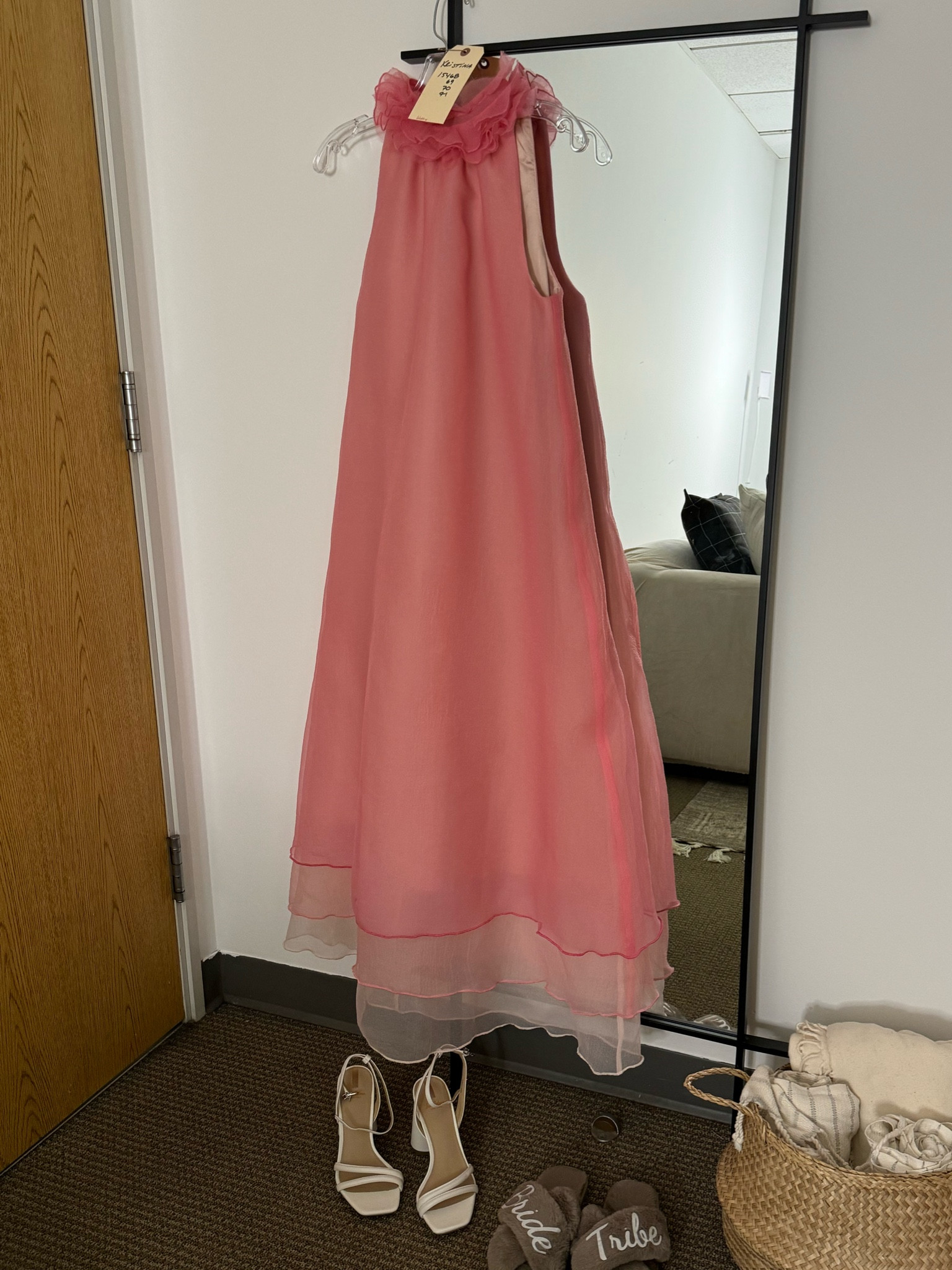 Wedding outfit • Pink A line dress, high neck 

#LTKWedding