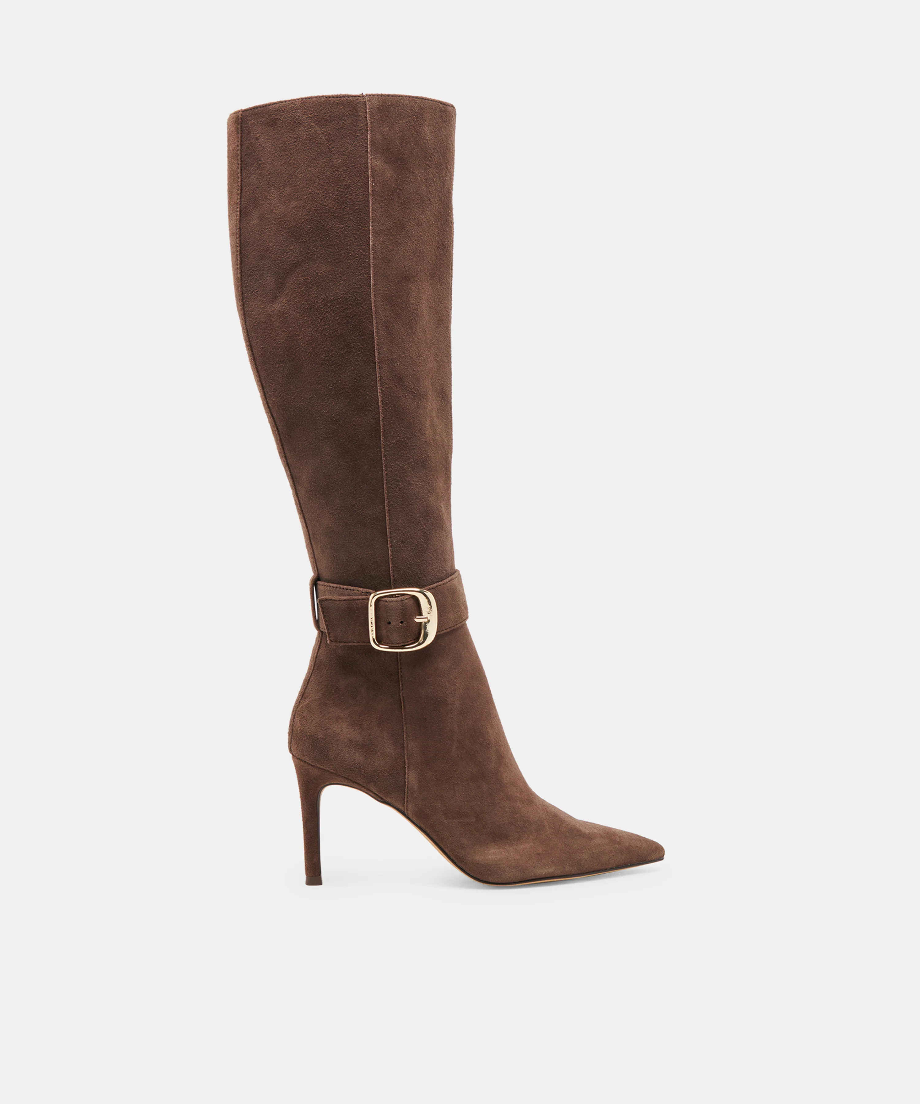 Kinzy Boots Dk Brown Suede | DolceVita.com