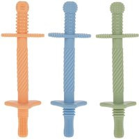 Tube Teethers (3 Pack) | Orange, Blue & Green | Nuby (US)