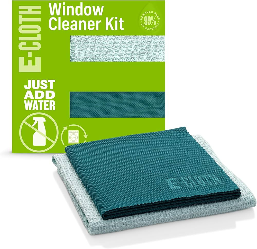 E-Cloth Window Cleaning Cloth - Window and Glass Cleaning Cloth, Shower Cleaning Cloth Kit, Glass... | Amazon (US)