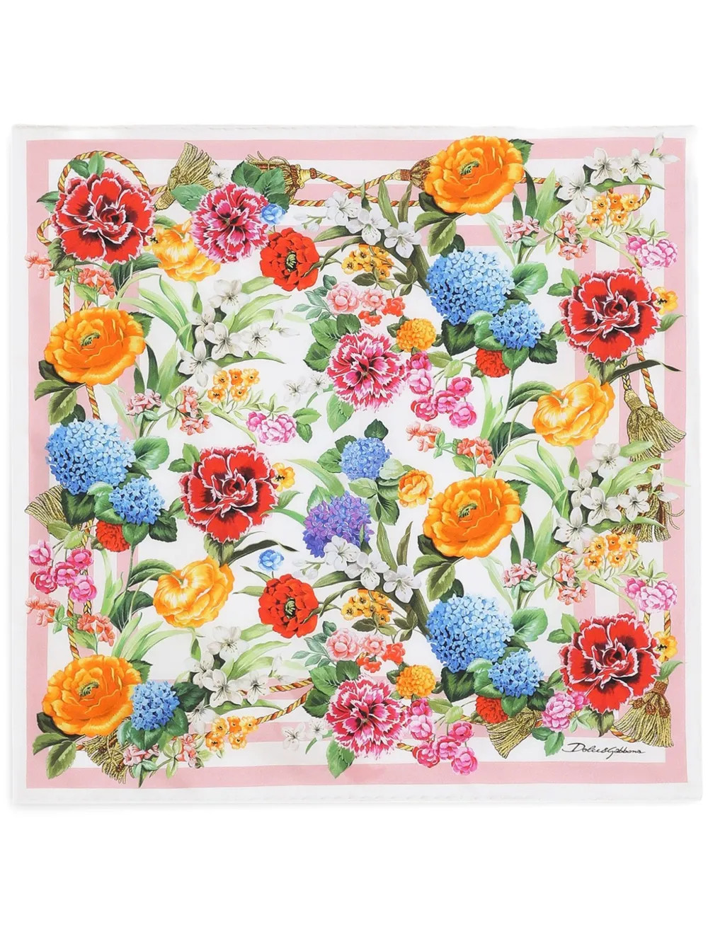 Dolce & Gabbana floral-print Scarf | Pink | FARFETCH | Farfetch Global