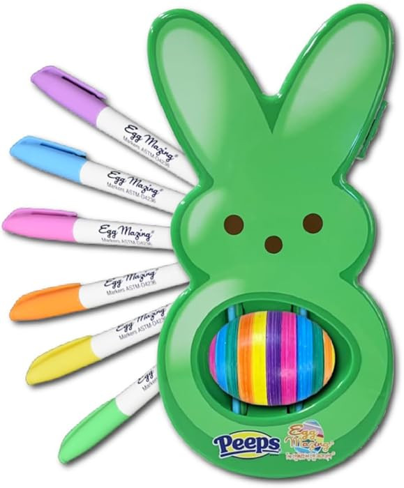 The Eggmazing Egg Decorator - Peeps Bunny - Arts and Craft Set Includes 6 Colorful Quick Drying, ... | Amazon (US)