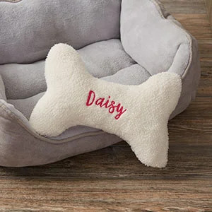 Personalized Dog Bone Pet Pillow - Small | Personalization Mall