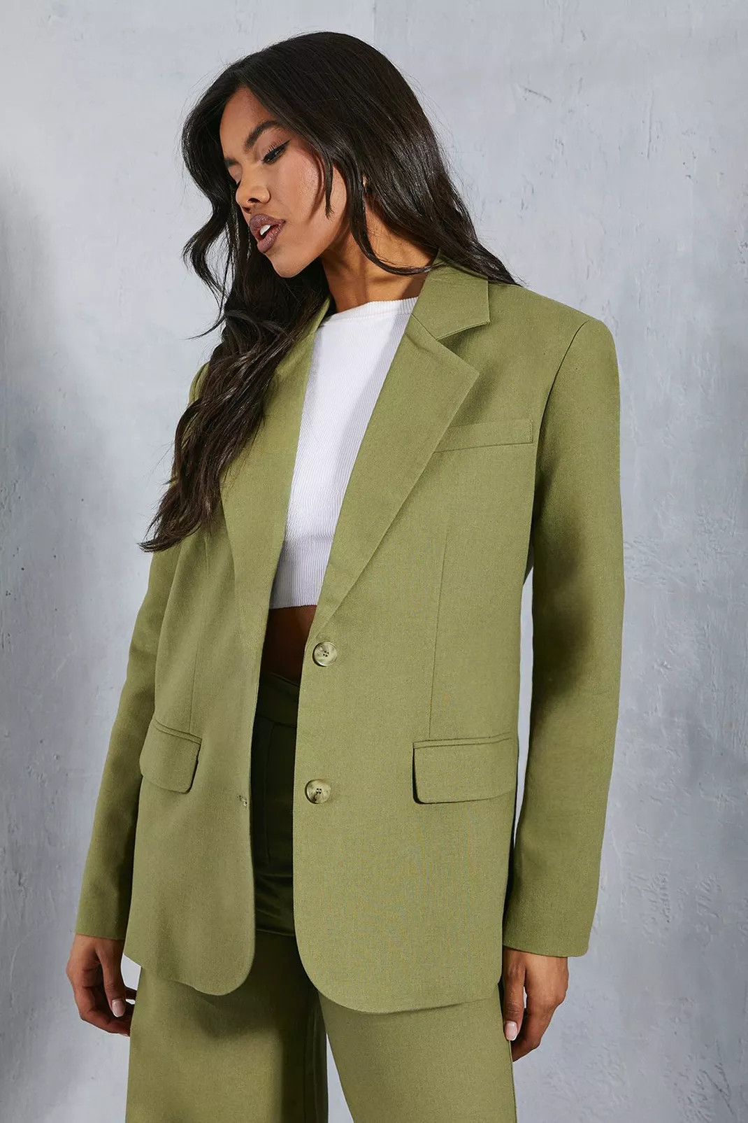 Premium Linen Look Oversized Tailored Blazer | Nasty Gal US