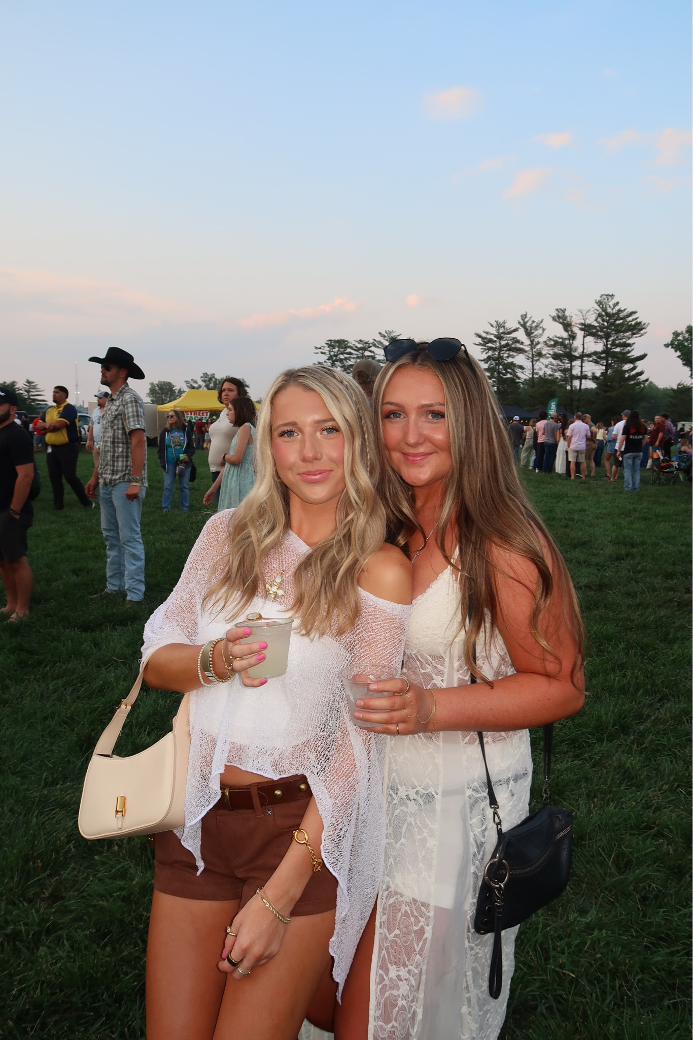 summer concert outfit inspo - majority of my jewelry is from scandivv 

// micro short, poncho, country concert 