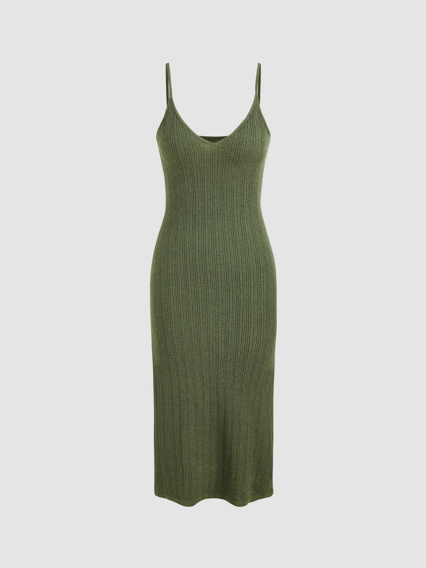 V-neck Knitted Midi Dress | Cider