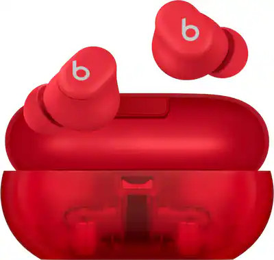 Beats - Solo Buds True Wireless Earbuds - Transparent Red | Best Buy U.S.