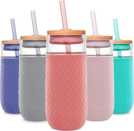 Ello Devon Glass Tumbler with Silicone Sleeve | Amazon (US)