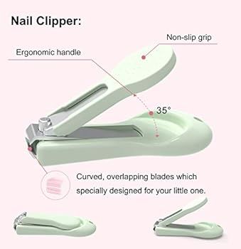 YIVEKO Baby Nail Kit, 4-in-1 Baby Nail Care Set with Cute Case, Baby Nail Clippers, Scissors, Nai... | Amazon (US)