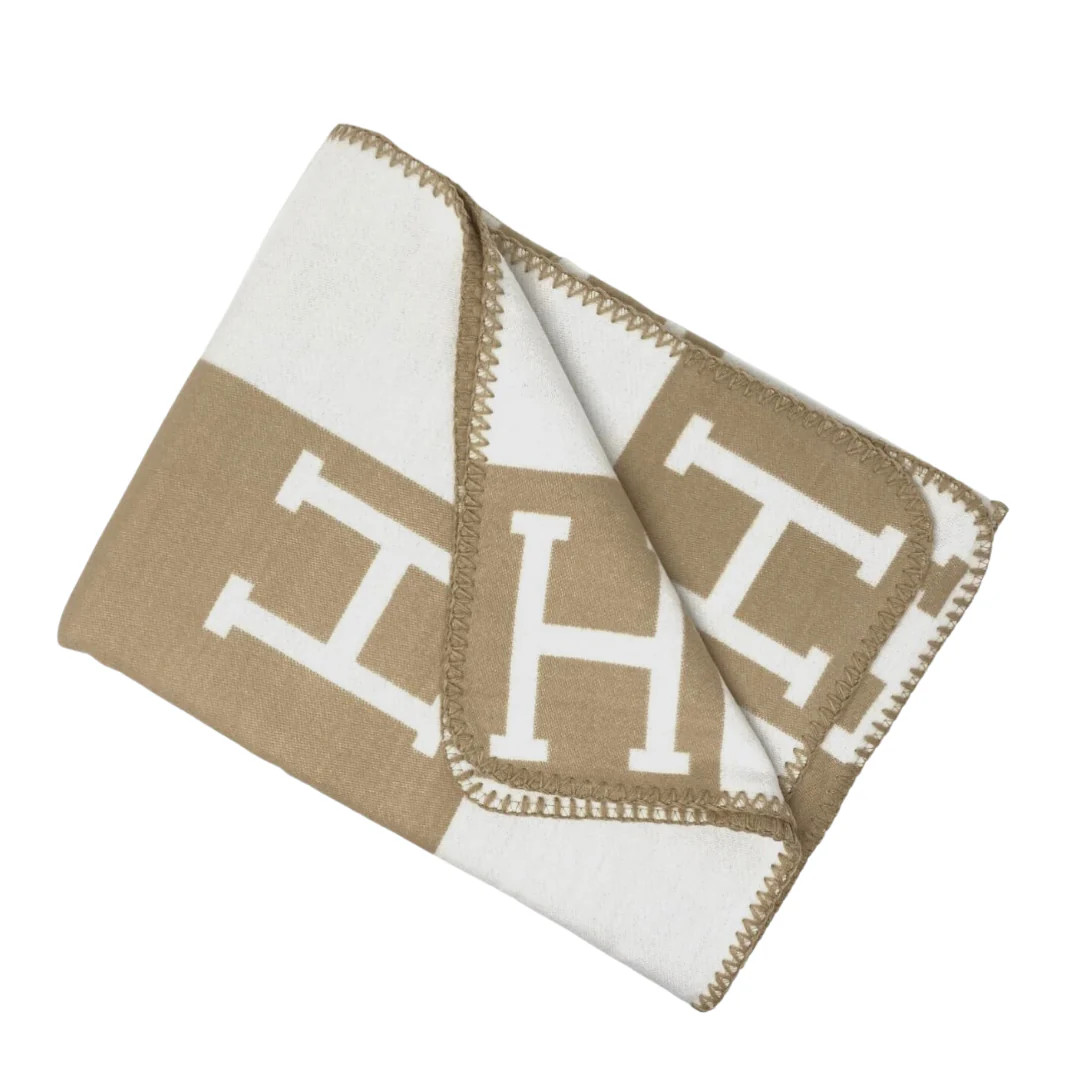 Khaki H Blanket | Sea Marie Designs