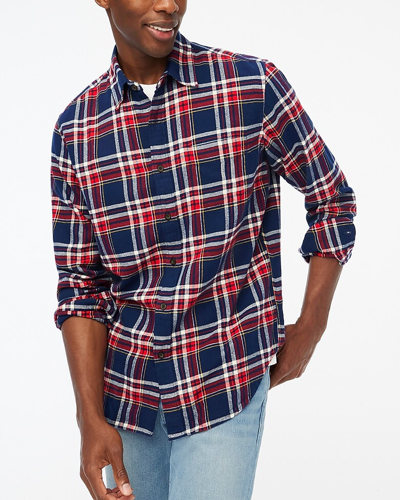 Slim plaid flannel shirt | J.Crew Factory