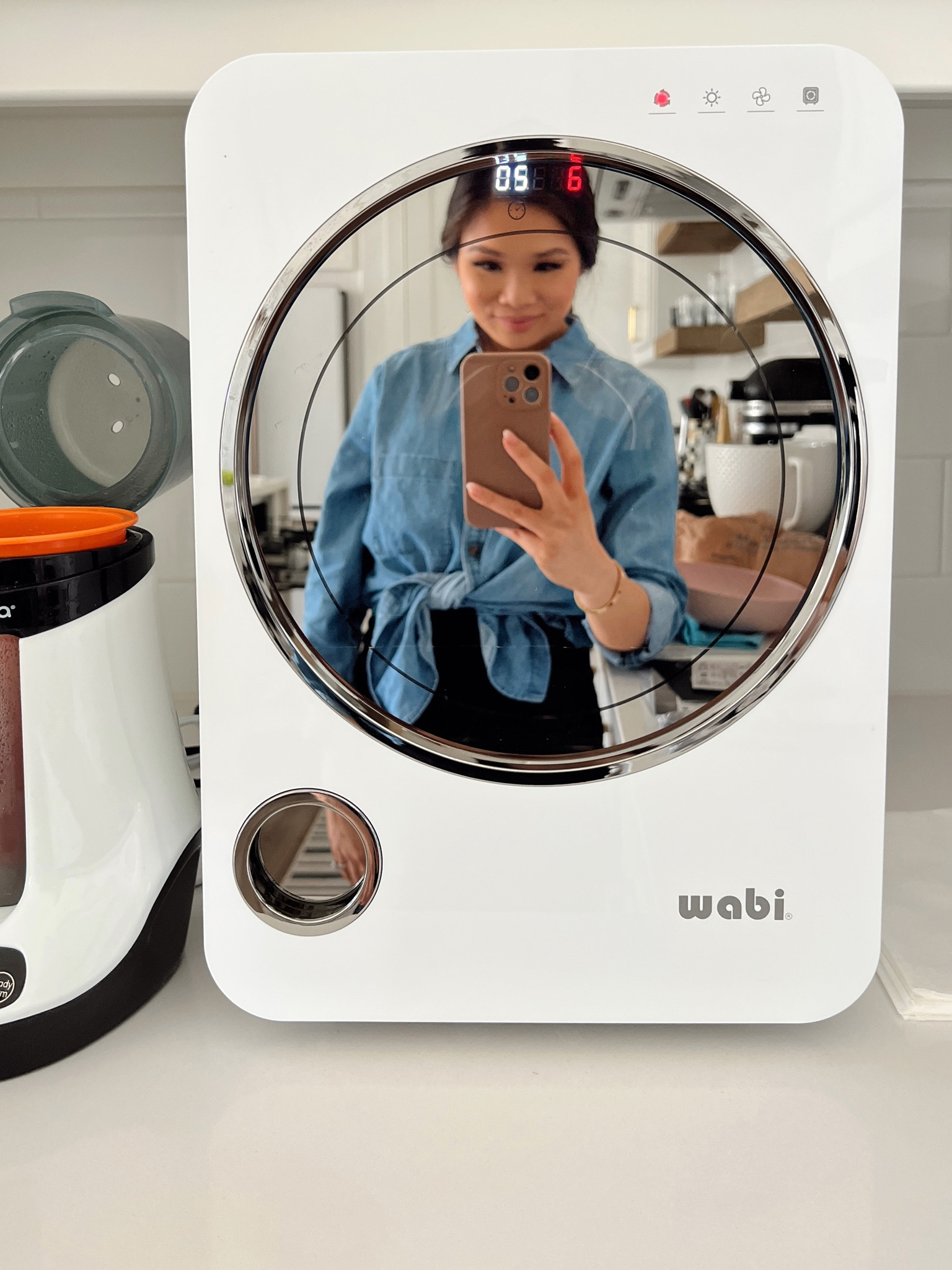 Baby station in our kitchen with everything we need from a sanitizer, bottle warmer, bin for bottle washing and more  

#LTKhome #LTKbaby