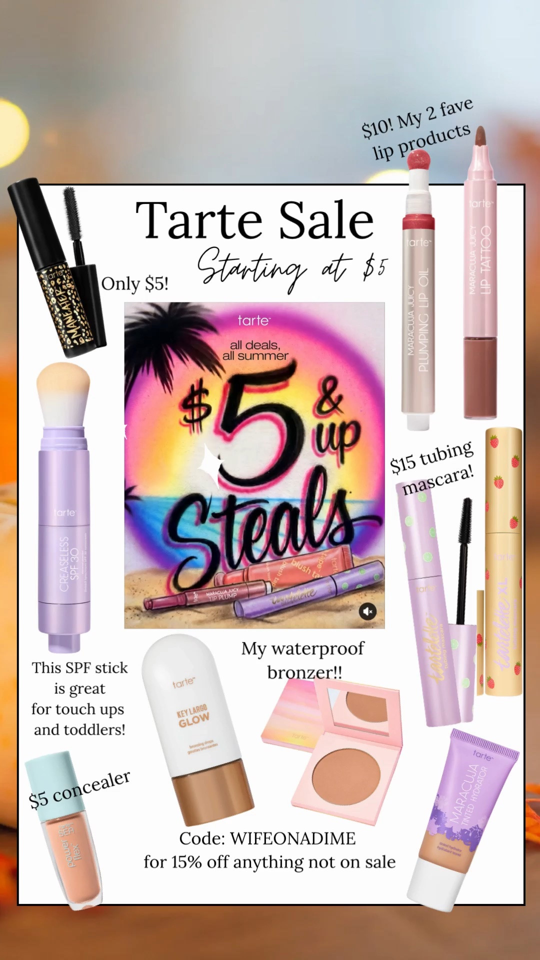 $5 and up Tarte deals! Code: wifeonadime will work for anything not on sale too! Here’s a few of my favorites that I own.

#LTKselfcare #LTKSaleAlert #LTKBeauty