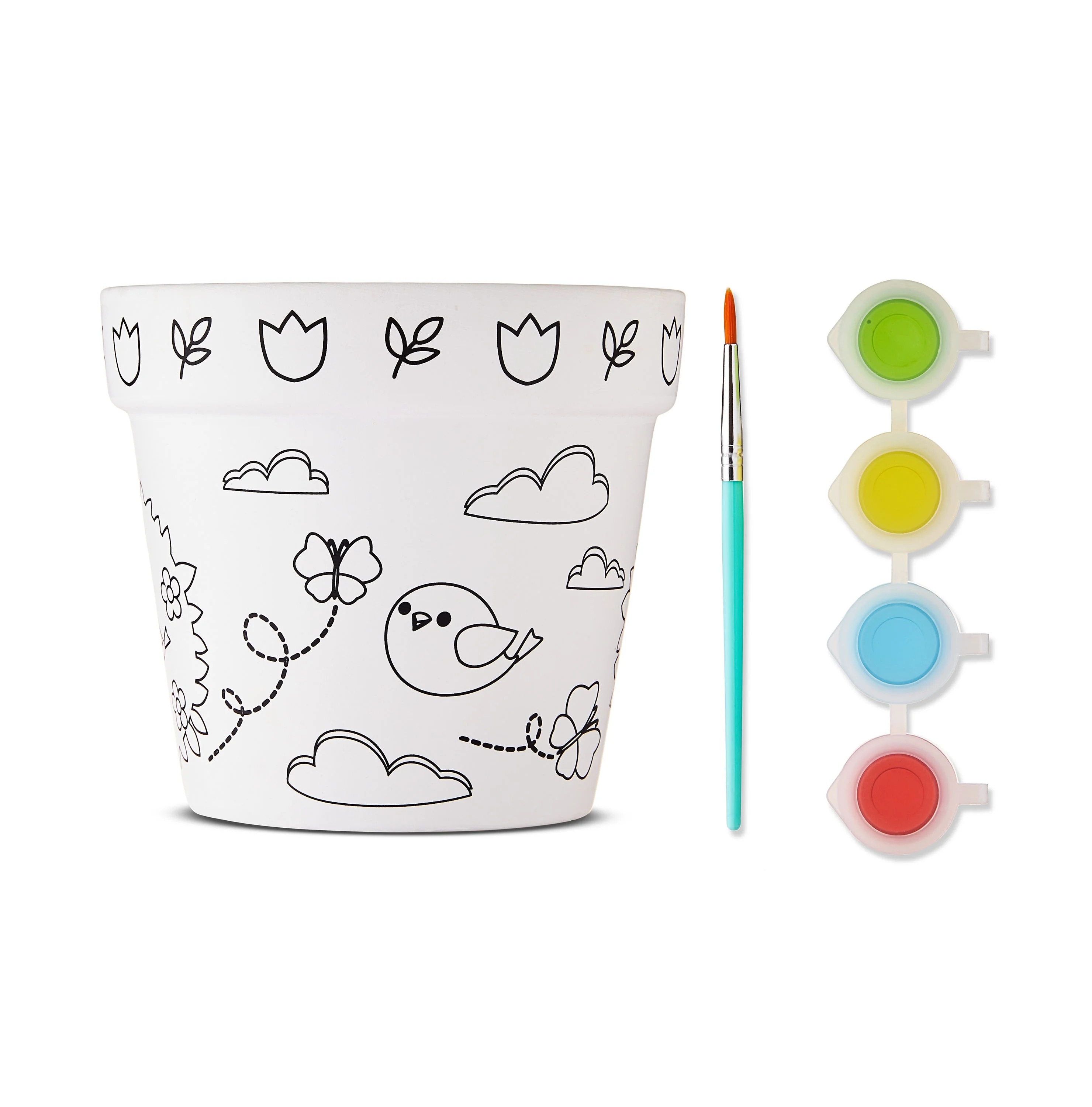 Easter Bird Paint Your Own Flowerpot Arts & Crafts Kit, by Way To Celebrate | Walmart (US)